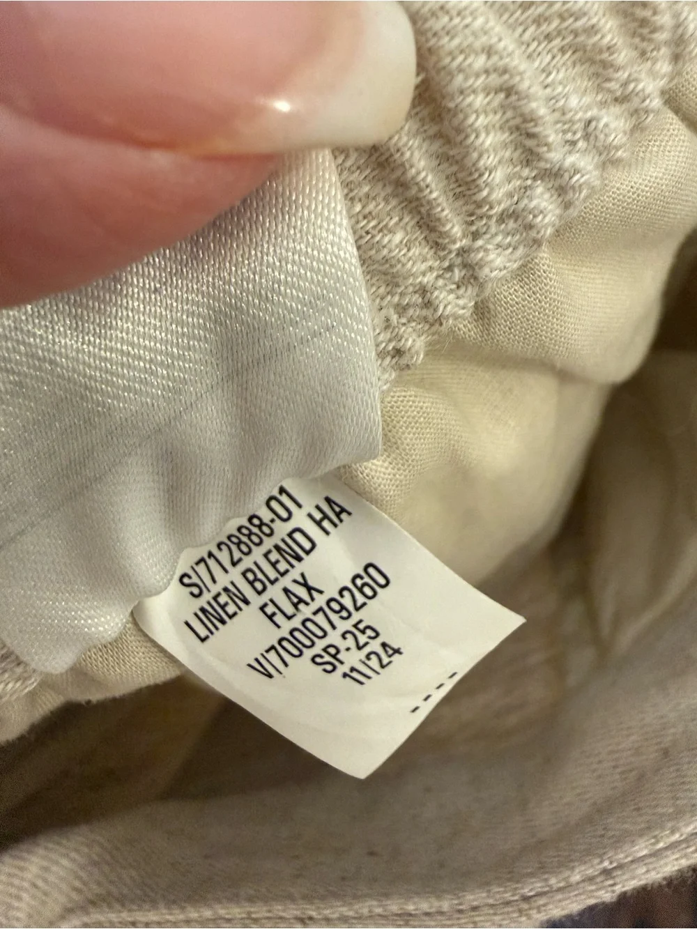 Banana Republic Hayden Neutral Beige Wide-Leg Linen Pants
